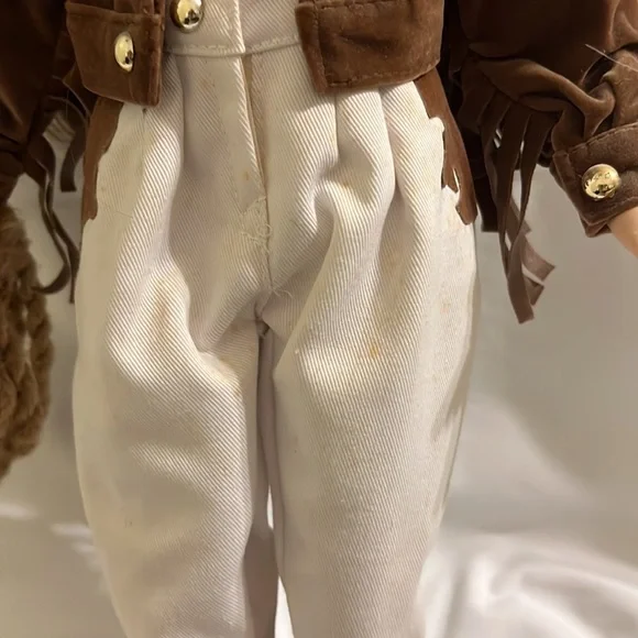 Vintage Cowgirl Porcelain Doll - Picture 2 of 7